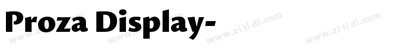Proza Display字体转换